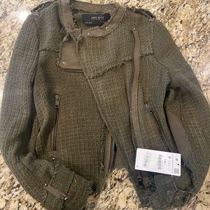 NWT Zara Tweed Moto Jacket (minor flaws as pictured)
